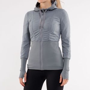lululemon dance studio zip up in blurred gray